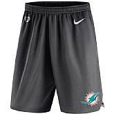Men's Miami Dolphins Nike Charcoal Knit Performance Shorts